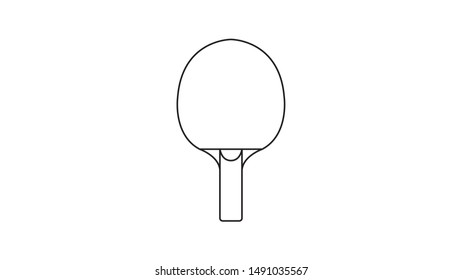 Table Tennis Ping Pong Racket flat design vector illustration