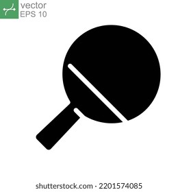 Table tennis ping pong sport icon. single ping-pong racket or bats equipment. solid, Glyph style pictogram for web and application. vector illustration. Design on white background. EPS10