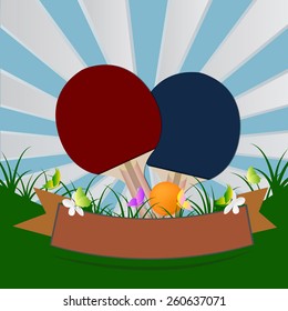 table tennis and ping pong, vector illustration