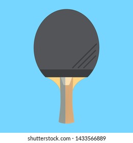 Table tennis or ping-pong racket, vector flat isolated illustration.