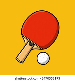 Table Tennis Ping-Pong Vector Clipart Illustration