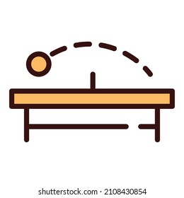 Table tennis play icon outline vector. Ping pong. Paddle racket