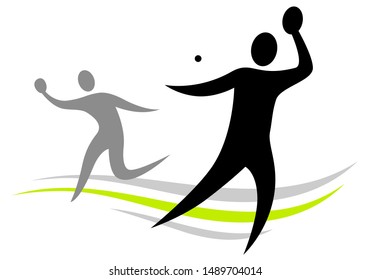 Table tennis player abstract vector illustration