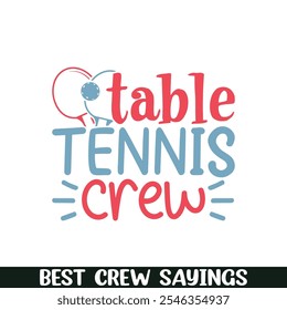 Equipo de jugadores de tenis de mesa diciendo diseños, equipo de equipo diciendo diseños