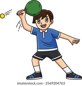 Table Tennis Player Forehand Position Clipart