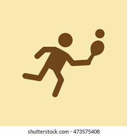 Table Tennis Player Icon.