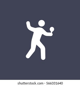 Table tennis player icon