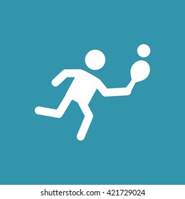 Table Tennis Player Icon. Eps-10.