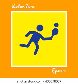 Table Tennis Player Icon. Eps-10.