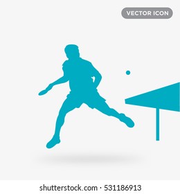 Table tennis player icon illustration isolated vector sign symbol