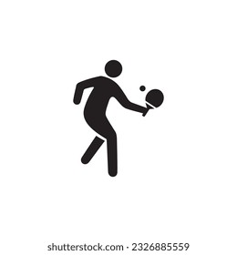 table tennis player icon symbol sign vector