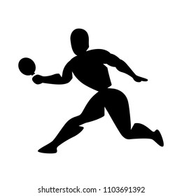 Table tennis player icon vector in trendy flat style isolated on white background
