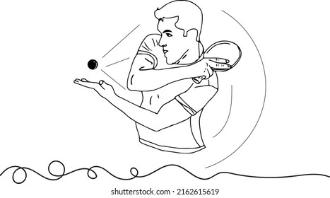 Table Tennis player logo, Ping pong player vector, sketch drawing of table tennis boy , line art silhouette of ping pong player