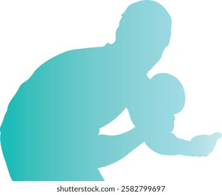 Table Tennis Player Silhouette on White Background. Vector Illustration in Colorful Design.