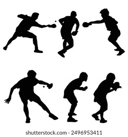 table tennis player silhouette Shapes VOL 2