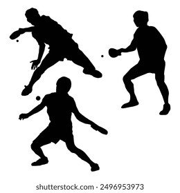 table tennis player silhouette Shapes VOL 5