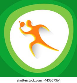 Table Tennis Player Sport Game Competition Icon Vector Illustration