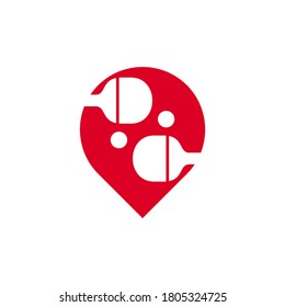 Table Tennis with point logo design concepts. Sport labels vector illustration for ping pong club