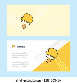 Table tennis racket  abstract corporate business banner template, horizontal advertising business banner.
