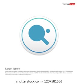 Table Tennis Racket and Ball Icon Hexa White Background icon template - Free vector icon