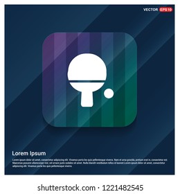Table Tennis Racket and Ball Icon - Free vector icon