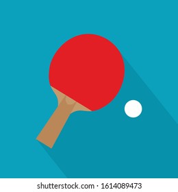 table tennis racket and ball icon- vector illustration