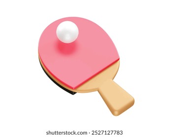 Table Tennis Racket with Ball icon illustration