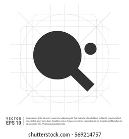 Table Tennis Racket and Ball Icon