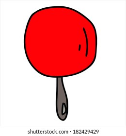 table tennis racket cartoon isolated on white background vector