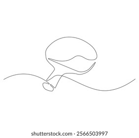 Table tennis racket continuous line. Continuous one line drawing table tennis racket. Sport, match  concept. Single line drawing