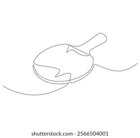 Table tennis racket continuous line. Continuous one line drawing table tennis racket. Sport, match  concept. Single line drawing