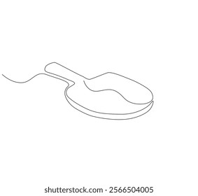 Table tennis racket continuous line. Continuous one line drawing table tennis racket. Sport, match  concept. Single line drawing