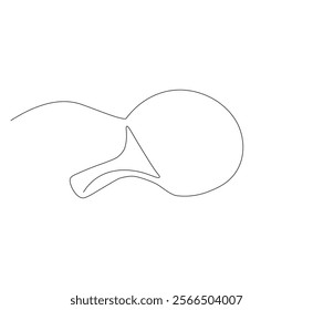 Table tennis racket continuous line. Continuous one line drawing table tennis racket. Sport, match  concept. Single line drawing