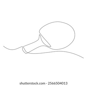 Table tennis racket continuous line. Continuous one line drawing table tennis racket. Sport, match  concept. Single line drawing