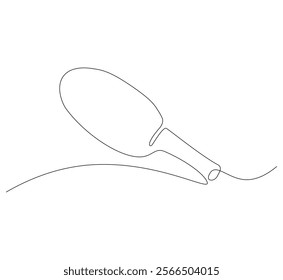 Table tennis racket continuous line. Continuous one line drawing table tennis racket. Sport, match  concept. Single line drawing