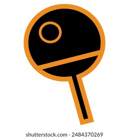 Table tennis racket flat icon. ping pong racket icon. EPS 10.