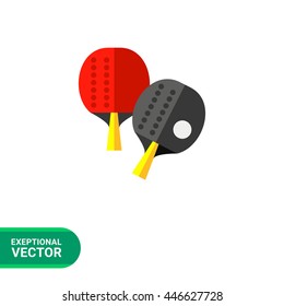 Table tennis racket flat icon