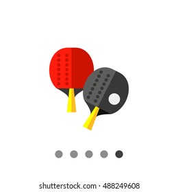 Table tennis racket flat icon