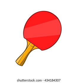 Table tennis racket icon, cartoon style