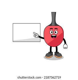 table tennis racket illustration doing a presentation , character design
