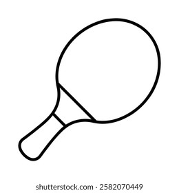 table tennis racket of a line art vector