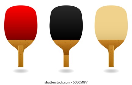 Table Tennis Racket Paddle Vector