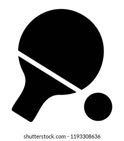 Table tennis racket and ping pong ball