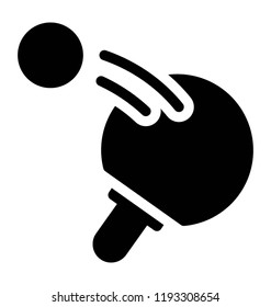 Table tennis racket and ping pong ball