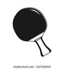 Ping Pong Paddle Symbol Vektorgrafik in trendigem Design Stil. Bearbeitbarer Weg von Ping Pong Racket oder Tischtennis Paddel oder Tischtennisschläger. Einzeln auf weißem Hintergrund. Die besten grafischen Ressourcen.