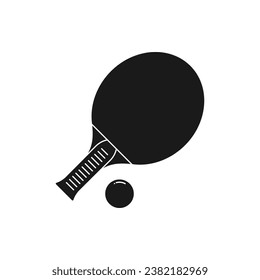 Table tennis racket. Ping pong icon flat style isolated on white background. Vector illustration