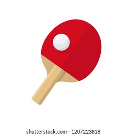 Table Tennis Racket for playing. Vector Illustration. White background.