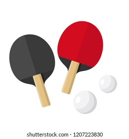 Table Tennis Racket for playing. Vector Illustration. White background.