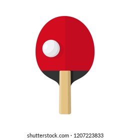 Table Tennis Racket for playing. Vector Illustration. White background.