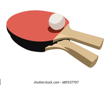 table tennis racket realistic vector illustration isolated